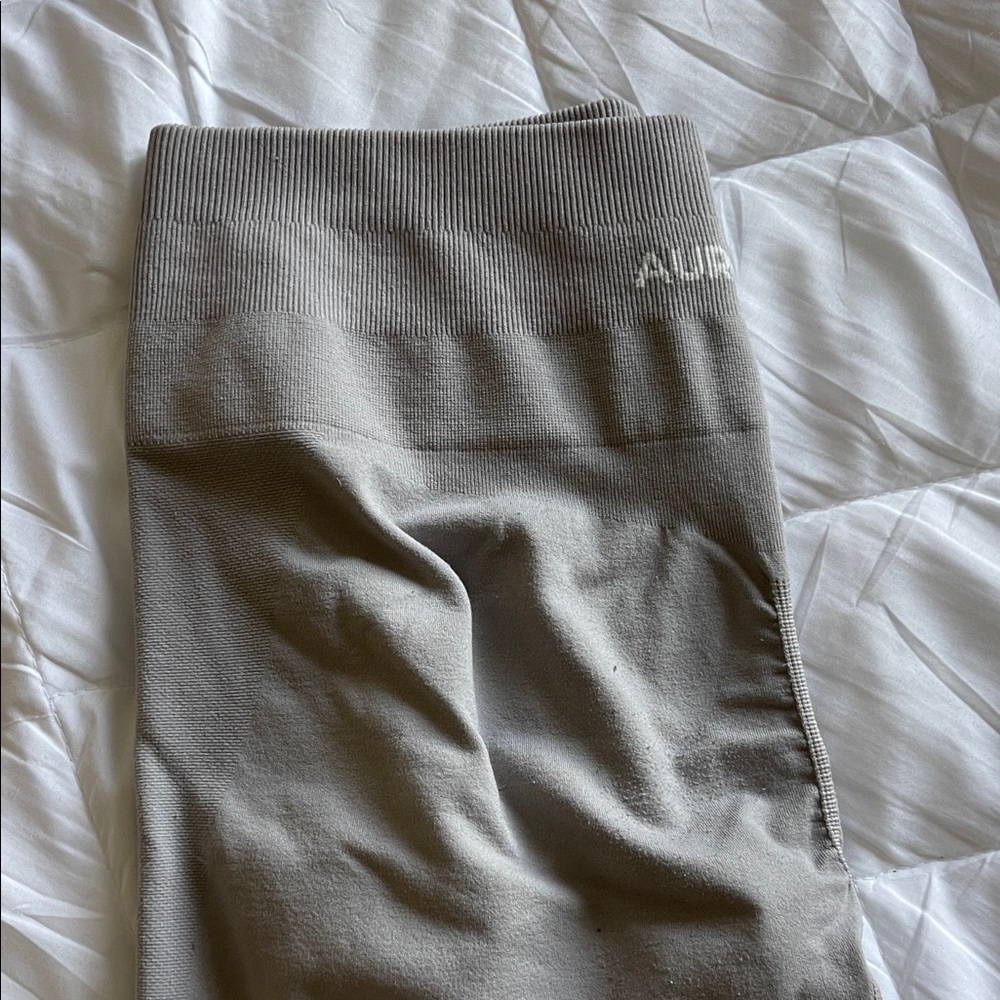 Aurola Yoga Seamless High-Waist Light Gray/tan Leggings